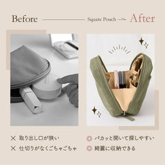 自立収納8仕切りポーチ|5秒メイク完結×完全防水|朝の時短術×通勤×旅行兼用【ディアドリス】