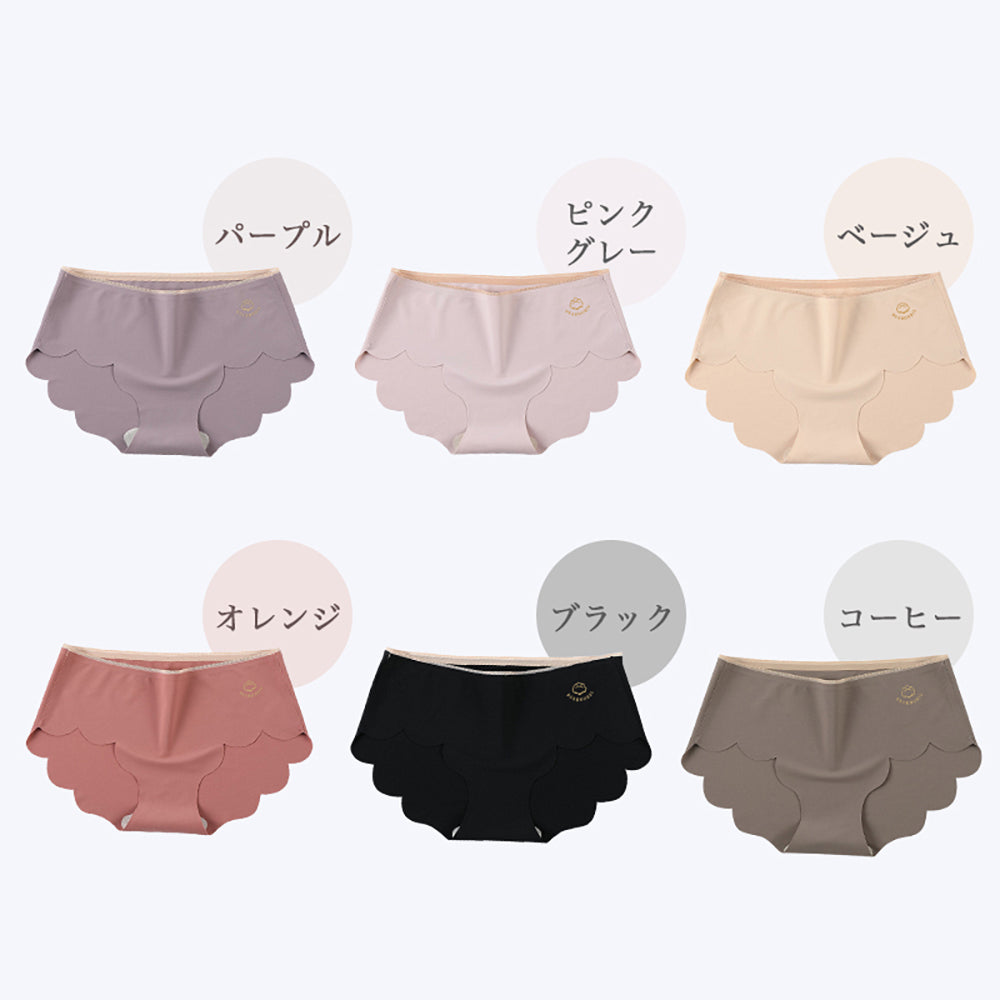child panty sexy 6枚セット】シームレスショーツ ゴムあり ストレッチ 無縫製 響かない 温活 縫い目なし 通気性 伸縮性 深め 無地 –  ディアドリス(Deardoris)
